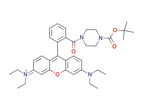 Molecular Structure of 1362851-21-5 (rhodamine-N-piperazine-N-Boc)