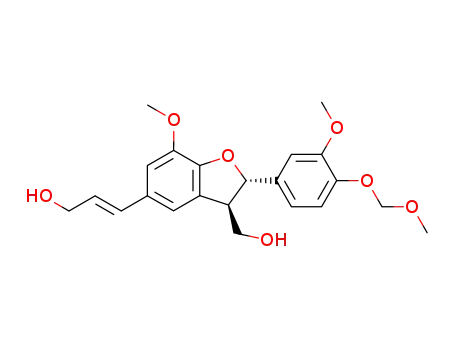 (E)-3-<(2R*,3S*)-2,3-dihydro-3-hydroxymethyl-7-methoxy-2-(3-methoxy-4-methoxymethoxyphenyl)-1-benzofuran-5-yl>-2-propen-1-ol