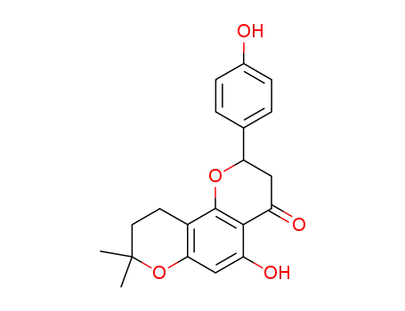 Molecular Structure of 68634-20-8 (4',5-dihydroxy-6'',6''-dimethyl-5'',6''-dihydro-4''H-pyrano[2'',3'':7,8]flavanone)
