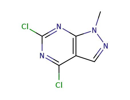 Molecular Structure of 98141-42-5 (4,6-dichloro-1-methyl-1H-pyrazolo[3,4-d]pyrimidine)