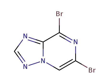 Molecular Structure of 944709-42-6 (6,8-dibromo-[1,2,4]triazolo[1,5-a]pyrazine)