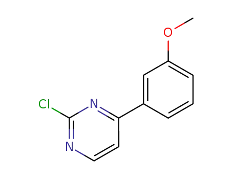 Molecular Structure of 499195-50-5 (2-Chloro-4-(3-methoxyphenyl)pyrimidine)