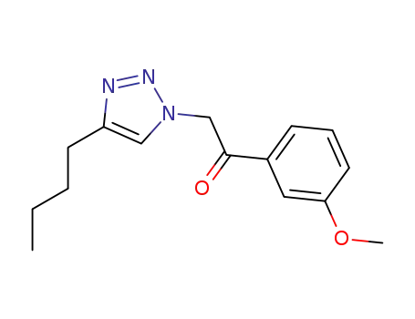Molecular Structure of 1536405-99-8 (2-(4-butyl-1H-1,2,3-triazol-1-yl)-1-(3-methoxyphenyl)ethanone)