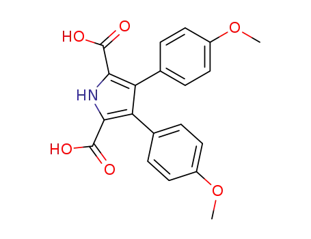 Molecular Structure of 2234-38-0 (3,4-bis(4-methoxyphenyl)-1H-pyrrole-2,5-dicarboxylic acid)