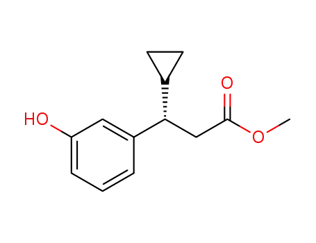 Molecular Structure of 1142223-08-2 (Benzenepropanoic acid, β-cyclopropyl-3-hydroxy-, Methyl ester, (βS)-)