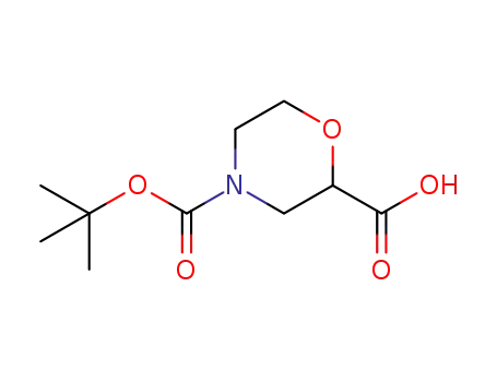 Molecular Structure of 189321-66-2 (4-BOC-2-MORPHOLINECARBOXYLIC ACID)