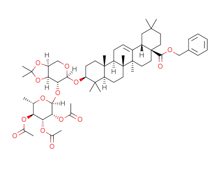 benzyl oleanolate 3-O-2,3,4-tri-O-benzoyl-α-L-rhamnopyranosyl-(1→2)-3,4-O-isopropylidene-α-L-arabinopyranoside