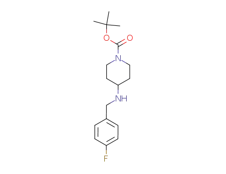 Molecular Structure of 177948-43-5 (1-BOC-4-(4-FLUORO-BENZYLAMINO)-PIPERIDINE)
