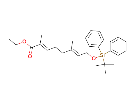 8-(tert-butyldiphenylsilanyloxy)-2,6-dimethylocta-2,6-dienoic acid ethyl ester