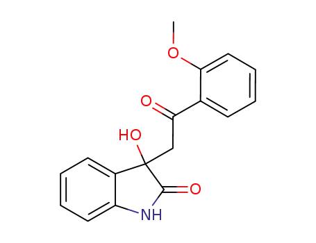 Molecular Structure of 442640-18-8 (3-hydroxy-3-[2-(2-methoxyphenyl)-2-oxoethyl]-1,3-dihydro-2H-indol-2-one)