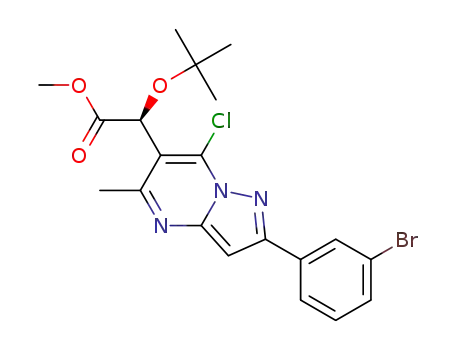 (S)-methyl 2-(2-(3-bromophenyl)-7-chloro-5-methylpyrazolo[1,5-a]pyrimidin-6-yl)-2-(tert-butoxy)acetate
