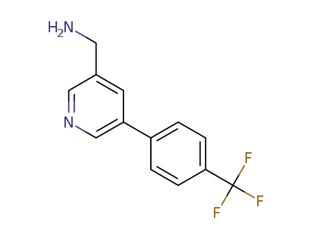 Molecular Structure of 1346691-45-9 ((5-(4-(trifluoromethyl)phenyl)pyridin-3-yl)methanamine)