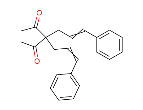 Molecular Structure of 93638-69-8 (2,4-Pentanedione, 3,3-bis(3-phenyl-2-propenyl)-)