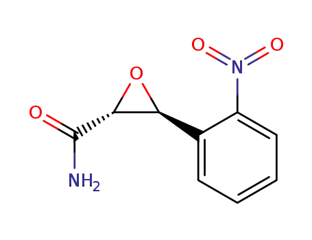 Molecular Structure of 109287-33-4 (trans-3-(2-nitrophenyl)oxirane-2-carboxamide)