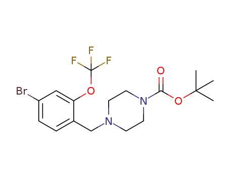 tert-butyl 4-[[4-bromo-2-(trifluoromethoxy)phenyl]methyl]piperazine-1-carboxylate