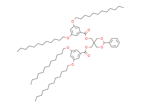 Molecular Structure of 1235584-43-6 ((2-phenyl-1,3-dioxane-5,5-diyl)bis(methylene) bis(3,5-bis(dodecyloxy)benzoate))