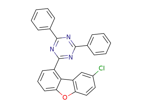Molecular Structure of 2173554-85-1 (2-(8-chlorodibenzo[b,d]furan-1-yl)-4,6-diphenyl-1,3,5-triazine)