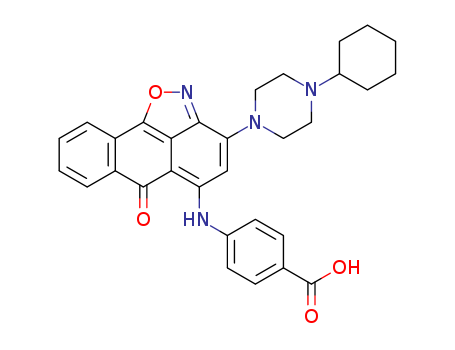 4-((3-(4-cyclohexylpiperazin-1-yl)-6-oxo-6H-anthra[1,9-cd]isoxazol-5-yl)amino)benzoicacid