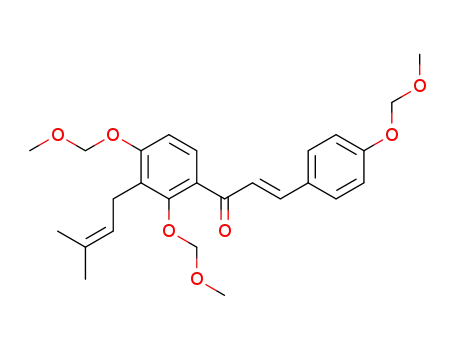 (E)-1-(2,4-bis(methoxymethoxy)-3-(3-methylbut-2-en-1-yl)phenyl)-3-(4-(methoxymethoxy)phenyl)prop-2-en-1-one