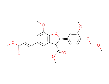methyl (E)-3-<(2R*,3R*)-2,3-dihydro-7-methoxy-3-methoxycarbonyl-2-(3-methoxy-4-methoxymethoxyphenyl)-1-benzofuran-5-yl>propenoate