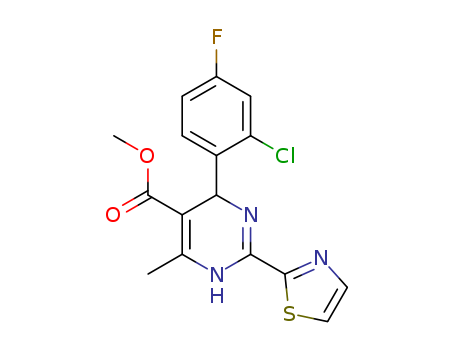 methyl 4-(2-chloro-4-fluorophenyl)-6-methyl-2-(thiazol-2-yl)-1,4-dihydropyrimidine-5-carboxylate