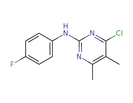 Molecular Structure of 199463-20-2 (4-Chloro-5,6-dimethyl-2-(4-fluorophenylamino)pyrimidine)