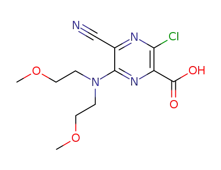 6-(bis(2-methoxyethyl)amino)-3-chloro-5-cyanopyrazine-2-carboxylic acid