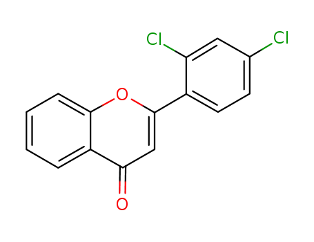 Molecular Structure of 141109-90-2 (4H-1-Benzopyran-4-one, 2-(2,4-dichlorophenyl)-)