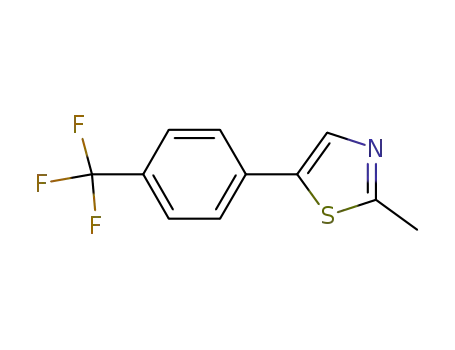 Molecular Structure of 945860-92-4 (2-methyl-5-(4-(trifluoromethyl)phenyl)thiazole)