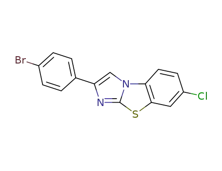 Molecular Structure of 56921-74-5 (2-(4-BROMOPHENYL)-7-CHLOROIMIDAZO[2,1-B]BENZOTHIAZOLE)