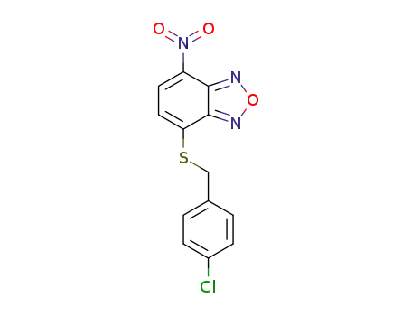 Molecular Structure of 1458652-41-9 (4-((4-chlorobenzyl)thio)-7-nitrobenzo[c][1,2,5]oxadiazole)