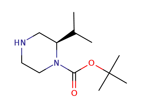 Molecular Structure of 886766-25-2 (1-N-Boc-2-isopropylpiperazine)
