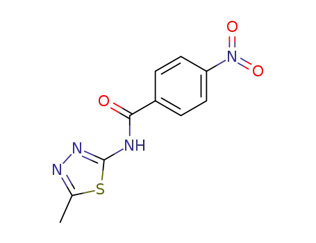 Molecular Structure of 36855-77-3 (N-(5-METHYL-1,3,4-THIADIAZOL-2-YL)-4-NITROBENZAMIDE)
