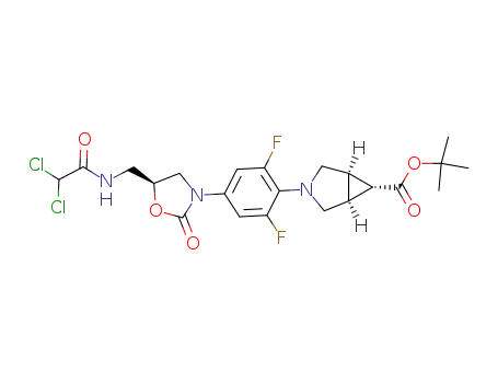 (S)-(1α,5α,6α)-3-(4-{5-[(2,2,-dichloroacetylamino)methyl]-2-oxooxazolidin-3-yl}-2,6-difluorophenyl)-3-azabicyclo[3.1.0]hexane-6-carboxylic acid tert-butyl ester