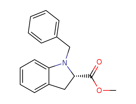 1H-Indole-2-carboxylic acid, 2,3-dihydro-1-(phenylmethyl)-, methyl ester, (2S)-