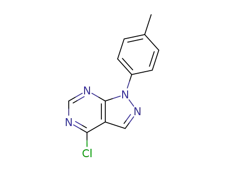 Molecular Structure of 23000-47-7 (4-CHLORO-1-(P-TOLYL)-1H-PYRAZOLO[3,4-D]PYRIMIDINE)