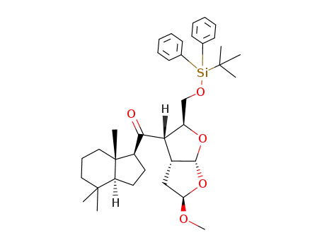 [(2S,3S,3aR,5R,6aR)-2-(tert-Butyl-diphenyl-silanyloxymethyl)-5-methoxy-hexahydro-furo[2,3-b]furan-3-yl]-((1S,3aS,7aS)-4,4,7a-trimethyl-octahydro-inden-1-yl)-methanone