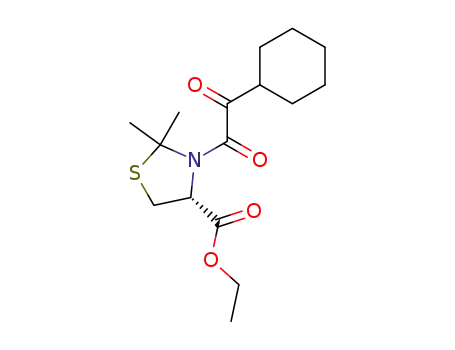 Molecular Structure of 533933-49-2 (4-Thiazolidinecarboxylic acid, 3-(cyclohexyloxoacetyl)-2,2-dimethyl-,
ethyl ester, (4R)-)