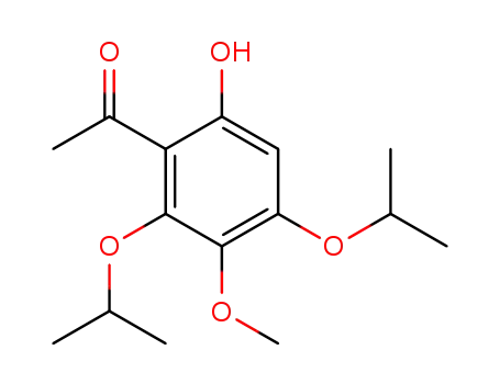 Molecular Structure of 93344-50-4 (1-(6-HYDROXY-2,4-DIISOPROPOXY-3-METHOXYPHENYL)ETHANONE)