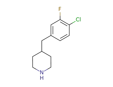 Molecular Structure of 849766-58-1 (Piperidine, 4-[(4-chloro-3-fluorophenyl)methyl]-)