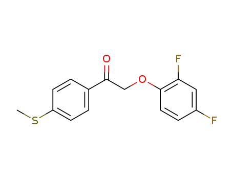 Molecular Structure of 263242-00-8 (Ethanone, 2-(2,4-difluorophenoxy)-1-[4-(methylthio)phenyl]-)