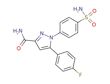1H-Pyrazole-3-carboxamide,
1-[4-(aminosulfonyl)phenyl]-5-(4-fluorophenyl)-