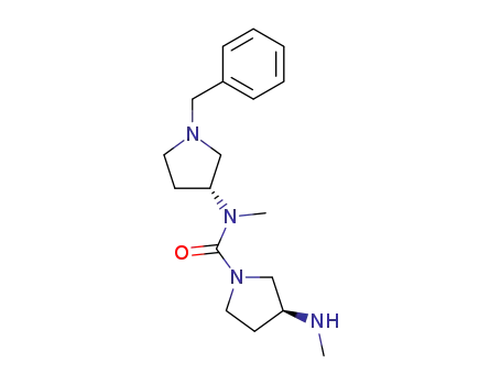 1-Pyrrolidinecarboxamide,
N-methyl-3-(methylamino)-N-[(3R)-1-(phenylmethyl)-3-pyrrolidinyl]-,
(3S)-