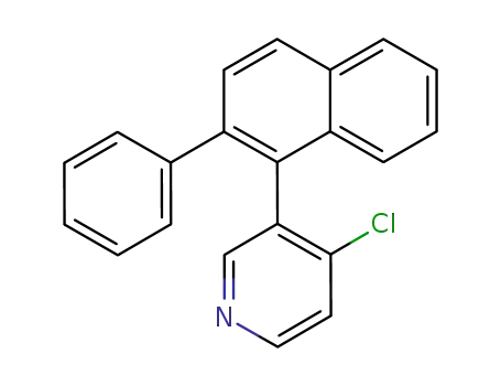 Molecular Structure of 612086-27-8 (Pyridine, 4-chloro-3-(2-phenyl-1-naphthalenyl)-)