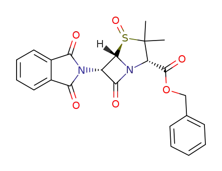 benzyl (-)-(2S,4S,5S,6S)-3,3-dimethyl-7-oxo-6-phthalimido-4-thia-1-azabicyclo[3.2.0]heptane-2-carboxylate-4-oxide
