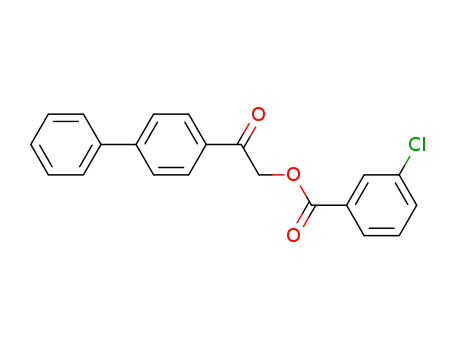 Molecular Structure of 4347-66-4 (2-([1,1'-biphenyl]-4-yl)-2-oxoethyl 3-chlorobenzoate)