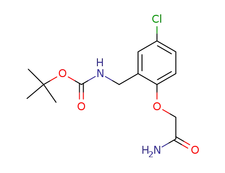 Carbamic acid, [[2-(2-amino-2-oxoethoxy)-5-chlorophenyl]methyl]-,
1,1-dimethylethyl ester
