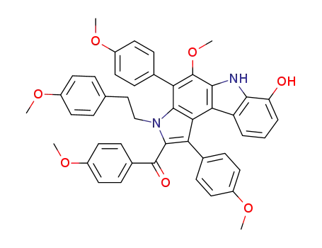 {7-hydroxy-5-methoxy-1,4-bis-(4-methoxyphenyl)-3-[2-(4-methoxyphenyl)ethyl]-3,6-dihydropyrrolo[2,3-c]carbazol-2-yl}-(4-methoxyphenyl)methanone