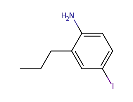 Molecular Structure of 194809-02-4 (Benzenamine, 4-iodo-2-propyl-)
