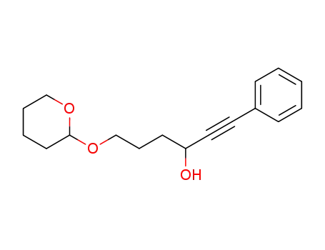 1-Phenyl-6-<(tetrahydro-2H-pyran-2-yl)oxy>-1-hexyn-3-ol
